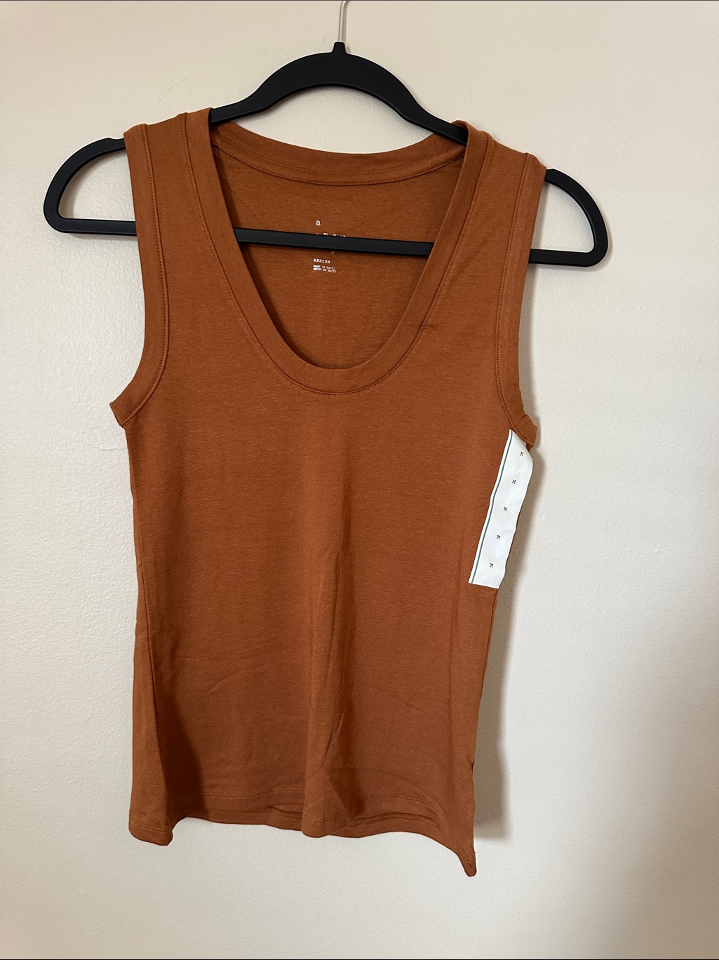 A New Day Rust Brown Scoop Neck Tank Top